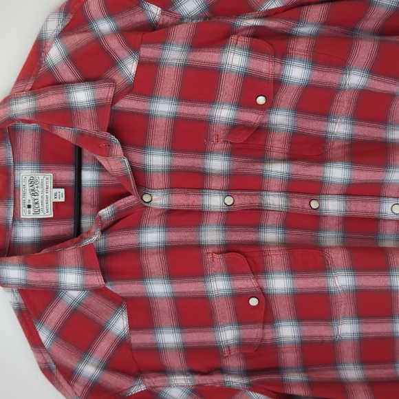 Men's Lucky Brand Short Sleeve Plaid Western Shirt Saturday Stretch Size XXL - Picture 4 of 8